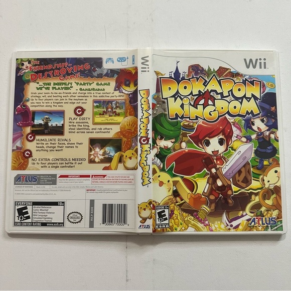 Dokapon Kingdom Nintendo Atlus Wii 2008 CIB Complete In Box Authentic Booklet - Picture 3 of 10